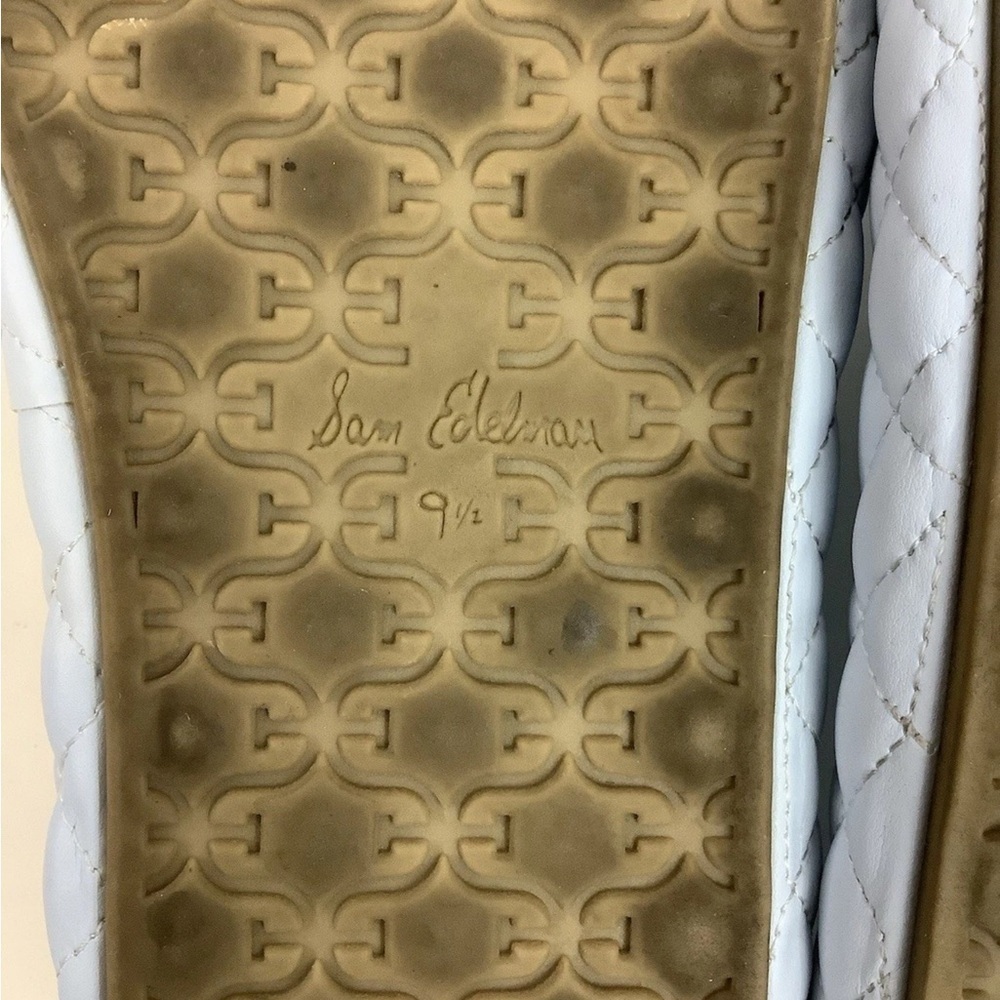 Sam Edelman Sz 9.5 Quilted Leather Karinda Slides In Dusty Blue Casual Style - Picture 8 of 10